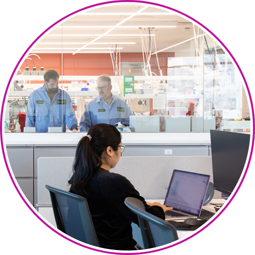 woman in Freenome office lab